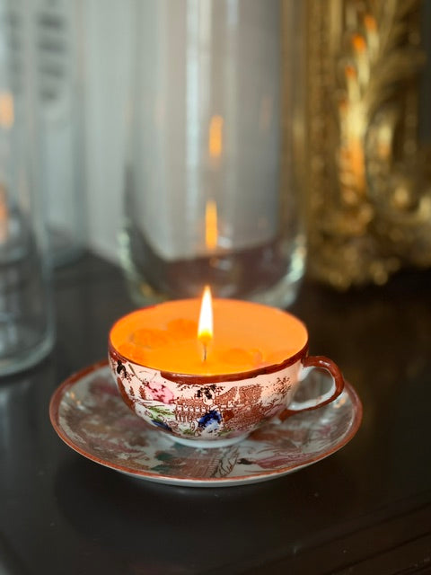 L'Escapade d'Orient, chandelle en tasse de porcelaine